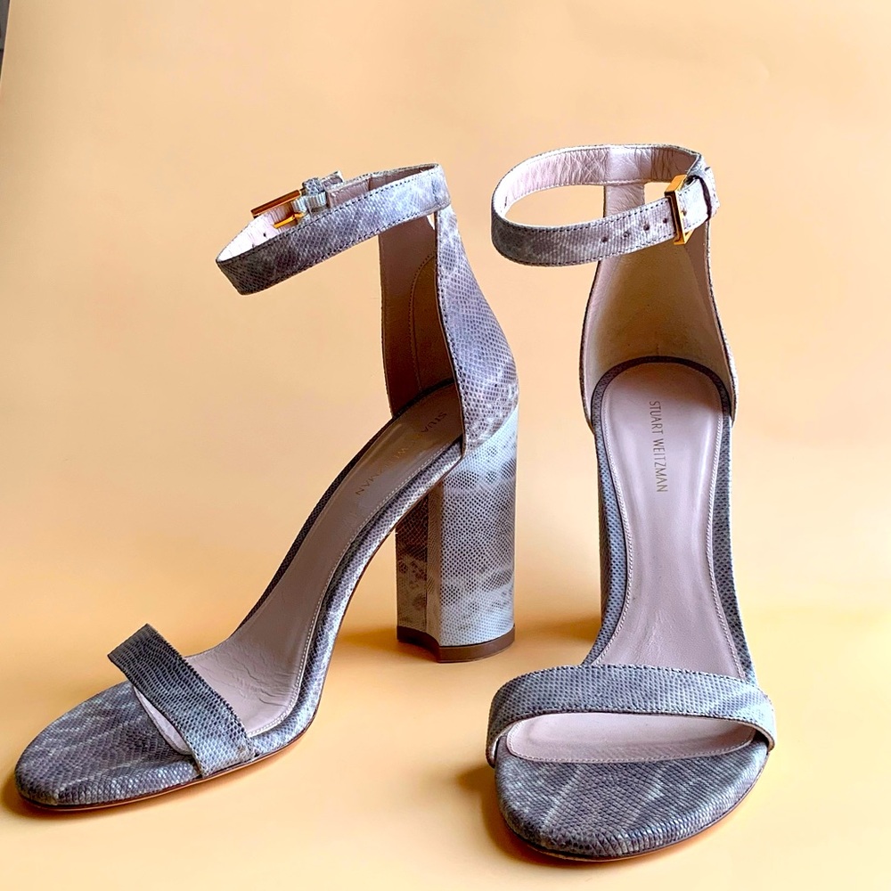 Stuart Weitzman NEARLYNUDE Block Sandal size 7.5